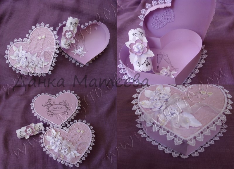 Скрапбук сватбена кутийка 3