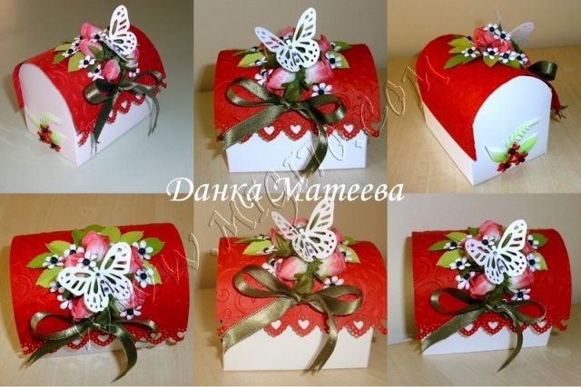 Скрапбук сватбена кутийка 9