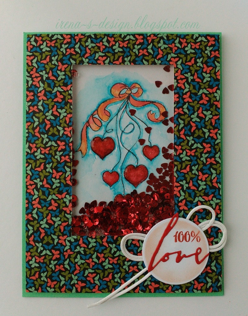 Шейкър картичка Радост ръчна изработка скрапбукинг