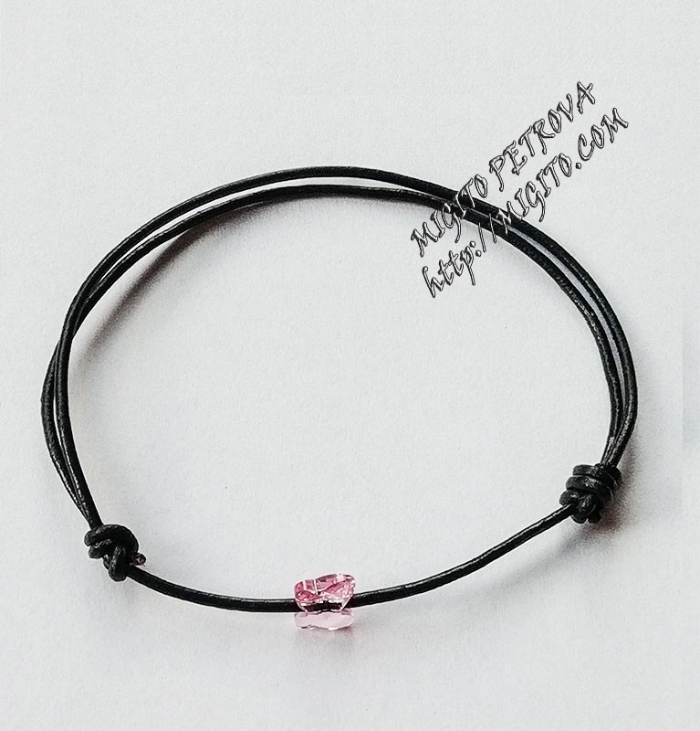 Гривна с кристал Сваровски пеперудка 