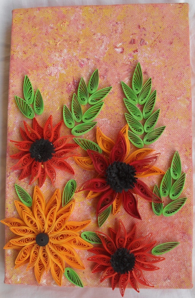 Есенно  поле пано с квилинг