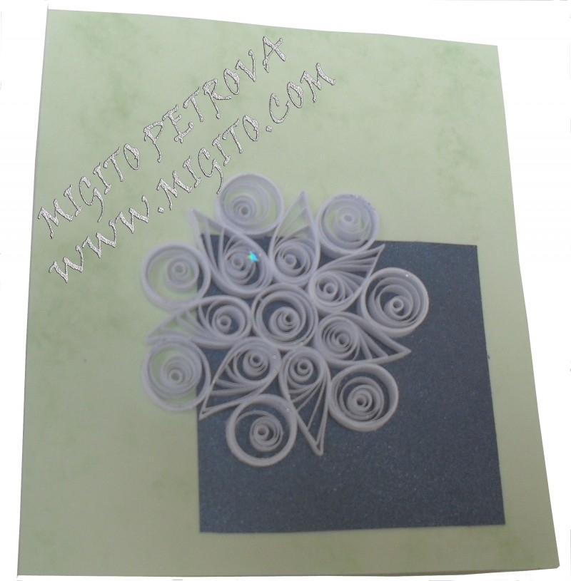 Свежест Ръчно изработена картичка с квилинг